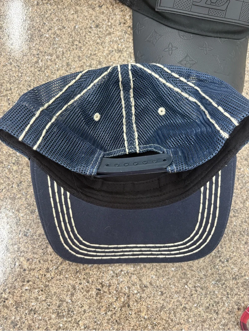 True Religion Navy Patch Logo Baseball Cap